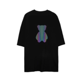 Светоотражающая футболка, парная одежда для влюбленных, летняя одежда, в корейском стиле, с медвежатами, короткий рукав