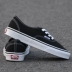 VANS AUTHENTIC thấp để giúp giày vải cổ điển màu đen và trắng nam giới và phụ nữ đôi giày trượt băng bình thường VN-0EE3BLK