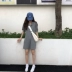 Wu 77 chiên lửa xanh cổ áo polo áo thun váy Hàn Quốc phiên bản lỏng và mỏng tay áo bong bóng mùa hè sinh viên - Sản phẩm HOT