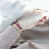 Hiển thị đào trắng. Hoa Kỳ 14 k túi vàng rose red glossy hình học cắt mặt tiger eye bracelet vòng đeo tay