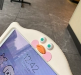 Корейская утка Duzui Duck Ipad Shell 9,7 Симпатичный силиконовый анти -политирующий пояс mini5. Защитный корпус Air4 Funny Pro Pro
