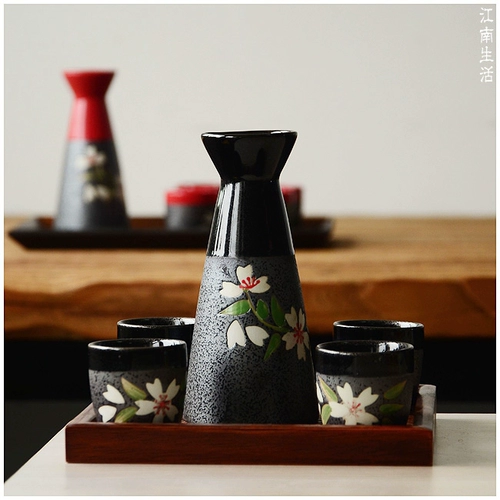 Микрово винный кастрюль с вином 4 бокал в японском стиле и ветровой чашке 5 -куб.