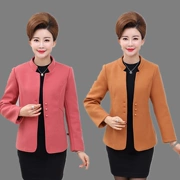 Phụ nữ trung niên 40-50 tuổi bộ đồ nhỏ mùa thu thời trang áo len ngắn phần mỏng 2018 xuân mới - Phụ nữ cao cấp
