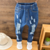 Quần jeans bé trai 2019 xuân hè mới cho bé phiên bản Hàn Quốc mùa thu quần mỏng phần bé bé quần âu nam - Quần jean váy trẻ em Quần jean