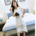 Có thể tháo rời ngực pad miễn phí mặc áo ngực với ngực pad nightdress dài đồ ngủ áo ngực dịch vụ nhà nightdress nữ mùa hè Đêm đầm