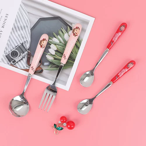 Милая мультяшная клубника, десертная ложка из нержавеющей стали, кофейная палочка для смешивания