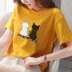 2 cái 39] áo thun cotton rộng size gừng top hè 2019 mới siêu cháy cec quần áo ngắn tay nữ - Áo phông Áo phông