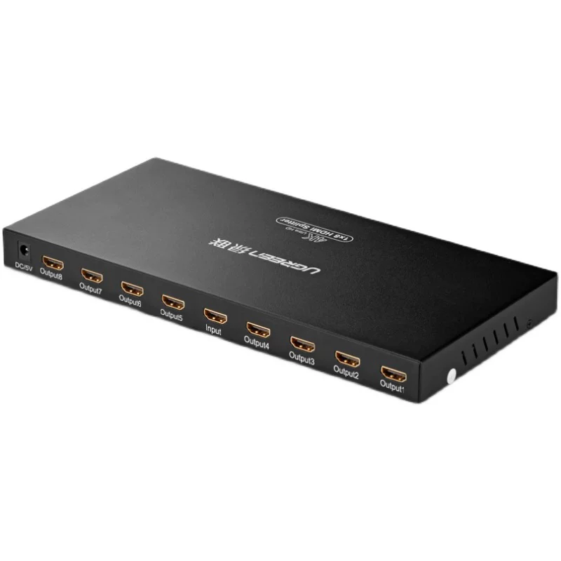 ХДМИ-сплиттер UGREEN Green Union 40203 1 вход и 8 выходов 8port 1x8 HDMI Splitter