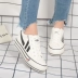 Mùa xuân và mùa hè mới giày vải của phụ nữ vành đai với màu trắng giản dị muffin và Hàn Quốc phiên bản của dày- đáy sinh viên