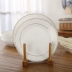 Đĩa cơm 8 inch bằng phẳng đĩa sứ Hàn Quốc Bộ đồ ăn bằng gốm sứ DIY DIY kết hợp miễn phí bát cơm bát đĩa bát súp bát Đồ ăn tối