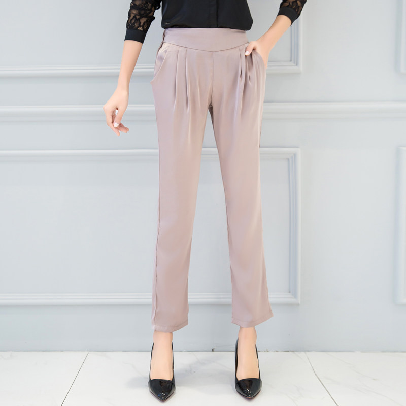 Giải phóng mặt bằng khuyến mãi 2018 mùa hè mới mẹ nạp quần lụa của phụ nữ chín quần phần mỏng lụa lụa nhỏ chuông quần