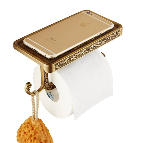 Антикварная бумажная стойка роликовая бумага рама туалетная картонная ручная рука на полке на полке туалетная бумага рамка бумага бумага коробка европейского стиля