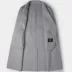 Áo khoác len nam dài vành đai hai mặt áo gió bằng vải nilon Non-cashmere mùa xuân và mùa thu áo len giản dị - Áo len