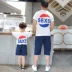 Phụ huynh-trẻ em mặc hè 2019 mới thủy triều đầy đủ quần short cotton giản dị một chiếc quần ba lỗ mùa hè - Trang phục dành cho cha mẹ và con