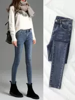 Quần jeans cạp cao nữ mùa xuân 2019 mới xuân hè skinny skinny đen hoang dã cao eo - Quần jean quần bò ống rộng nữ