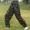 Ngụy trang đèn lồng màu đen quần thoáng khí băng lụa chạy quần eo cao squat cộng với chất béo kích thước lớn lỏng mùa hè mỏng trung niên quần