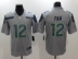 Quần áo bóng bầu dục huyền thoại phiên bản thêu tay ngắn cỡ lớn thể thao hip-hop nam Seahawks Seahawk 12 # FAN - bóng bầu dục Mua bóng bầu dục bóng bầu dục