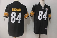 Người hâm mộ quần áo bóng bầu dục huyền thoại tay ngắn thêu cỡ lớn hip hop Người thép Steelers 84 # Brown - bóng bầu dục Quả bóng bầu dục