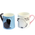 Cat Cup Phim hoạt hình gốm Cup xuất khẩu Cặp đôi Nhật Bản Cặp hộp quà tặng Công suất nhỏ Cốc cà phê Mug - Tách bình đựng nước uống đẹp Tách