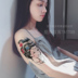 Nửa cánh tay hoa không thấm nước dán hình xăm nam hoa chân dán nữ lâu dài drama tattoo tattoo tattoo body painting hình xăm dán full lưng Vẽ trên cơ thể