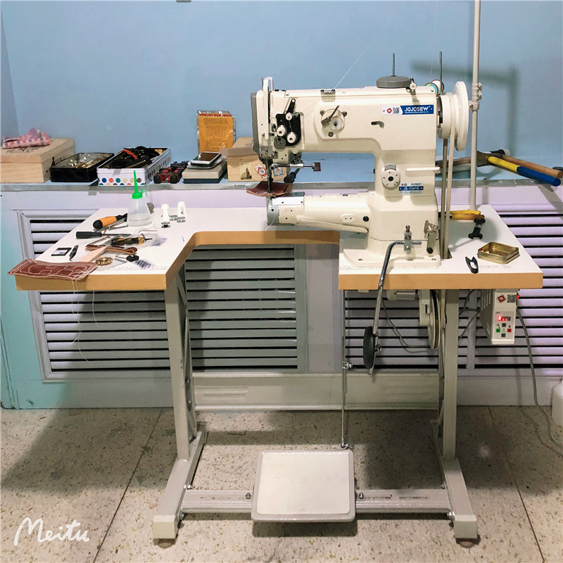One Set: 1341E + U Table + Speed Regulating Motor1341JS-1342E Big mouth High head car Wavy line Manual manual Leather goods Leatherwear Sewing machine