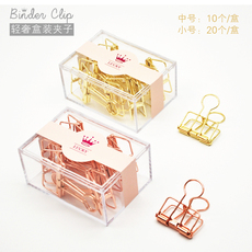 Зажим для бумаги 金属镂空长尾夹创意文具可爱彩色手帐账办公文件燕尾夹试卷小夹子