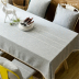 Mỹ khăn trải bàn vải cotton và linen màu rắn văn học bàn khăn trải bàn hiện đại nhỏ gọn vuông vòng sọc bảng bàn cà phê mat Khăn trải bàn