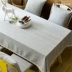 Mỹ khăn trải bàn vải cotton và linen màu rắn văn học bàn khăn trải bàn hiện đại nhỏ gọn vuông vòng sọc bảng bàn cà phê mat