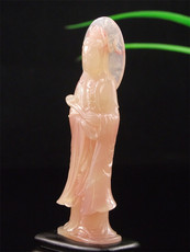 Ювелирный камень 巴林鸡血石摆件粉冻鸡血石尚工坊粉冻鸡血观音巴林鸡血石精品老料