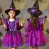 Trang phục Halloween trẻ em, trang phục phù thủy, váy phù thủy bé gái, trang phục cosplay kinh dị, trang phục ma cà rồng