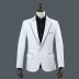 Nam sọc phù hợp với máy chủ trang phục dài tay áo phù hợp với giai đoạn ca sĩ phù hợp với màu đen và trắng vàng bạc ảnh váy Suit phù hợp