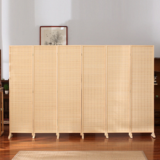 ширма 竹制实木屏风日式酒店新中式隔断客厅现代简约折叠办公室移动折屏