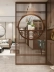 Màn hình tùy chỉnh 
            vách ngăn phòng khách lối vào phòng khách nghệ thuật trang trí hiện đại Tường vách ngăn Trung Quốc gỗ óc chó gỗ rắn màn hình ghế ngồi Zen