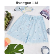 Ba cô gái quần ngủ phụ nữ cotton mùa hè thoáng khí ren ren cạnh quần cotton nhà quần short - Quần tây