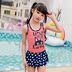 Đồ bơi cho trẻ em gái Công chúa dễ thương Váy liền kề Boxer Thoải mái Big Boy Stripe Cartoon In Áo tắm - Bộ đồ bơi của Kid quần áo bơi cho bé gái Bộ đồ bơi của Kid