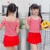 Chia trẻ em áo tắm nữ dễ thương và thoải mái góc phẳng Hàn Quốc hương thơm nhỏ váy ngọt ngào phong cách trẻ em trẻ em lớn của cô gái đồ bơi