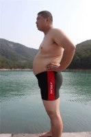 Quần bơi cho người trung niên mập mạp Quần lửng ống loe mập 佬 Pingjiao suối nước nóng nam dành cho người lớn 300 kg - Nam bơi đầm quần bơi nam hàng nào tốt