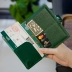 Đàn ông và phụ nữ khóa da in bằng tay vé máy bay giữ hộ chiếu chứng chỉ thẻ hộ chiếu đa chức năng có thể được in bao da hộ chiếu Túi thông tin xác thực