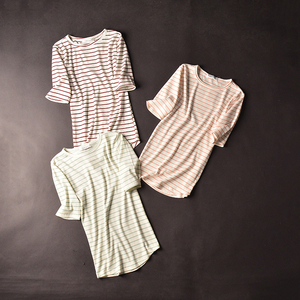 [8.6 Live] [Cải bắp] H 1 mùa thu Năm điểm tay áo vòng cổ Loose Turt Top Hàn Quốc Knit