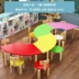 Lớp đào tạo bàn ghế mẫu giáo kết hợp bàn học lớp dạy kèm học sinh tiểu học và trung học bàn ghế nghệ thuật sơn gỗ nguyên khối bàn hoc sinh Nội thất giảng dạy tại trường