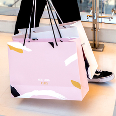 Упаковка для одежды 纸袋定制手提袋定做印logo服装店彩色涂鸦高档订做大号加厚购物袋