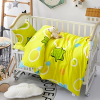 Trẻ sơ sinh mẫu giáo chăn ba mảnh với lõi sáu mảnh cotton trẻ em ngủ trưa chăn bé được đập vào giường vườn - Bộ đồ giường trẻ em 	drap giường cho bé	