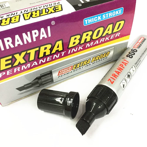 Вместительная и большая черная многоразовая ручка-роллер, чернила, не выцветает