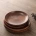 Đen walnut tray vòng khay trà phun sơn chống thấm tấm gỗ toàn bộ tấm gỗ trái cây khô tấm đĩa gỗ tấm đũa gỗ mun Tấm