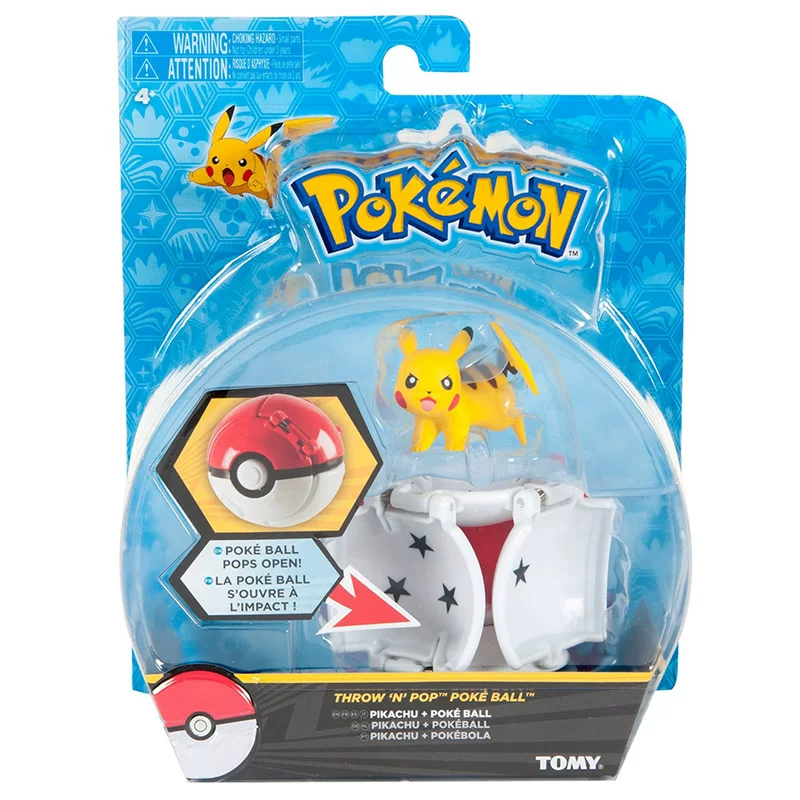 Официальные игрушки Pokemon Pikachu Маленький огненный дракон против Покемон Шарики