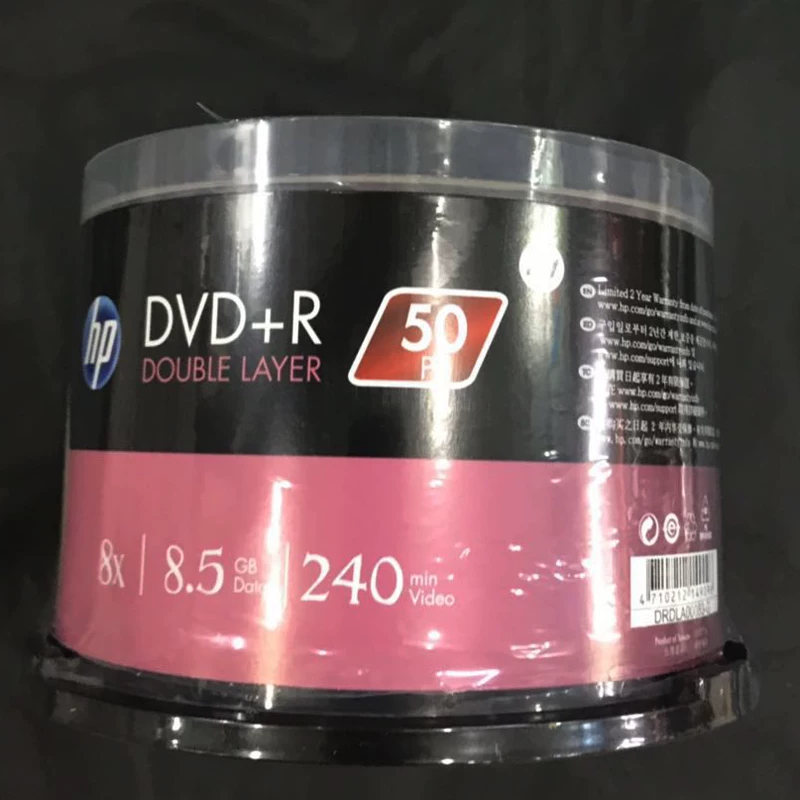 Диск HP DVD+R 8.5G D9 двойной слой пустой привод DL большой емкости можно записать 240 минут