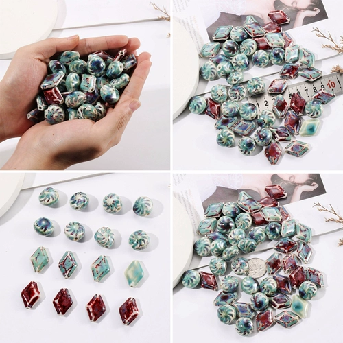 Джингджэнь керамические бусины DIY Студенты из больших отверстий Студенты Женская Корзина Цвет