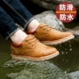 Hàn quốc phiên bản của casual mưa khởi động của nam giới thấp để giúp sinh viên thời trang giày nước thủy triều nhà bếp đầu bếp giày không thấm nước chống trượt dầu-proof giày làm việc ủng đi mưa