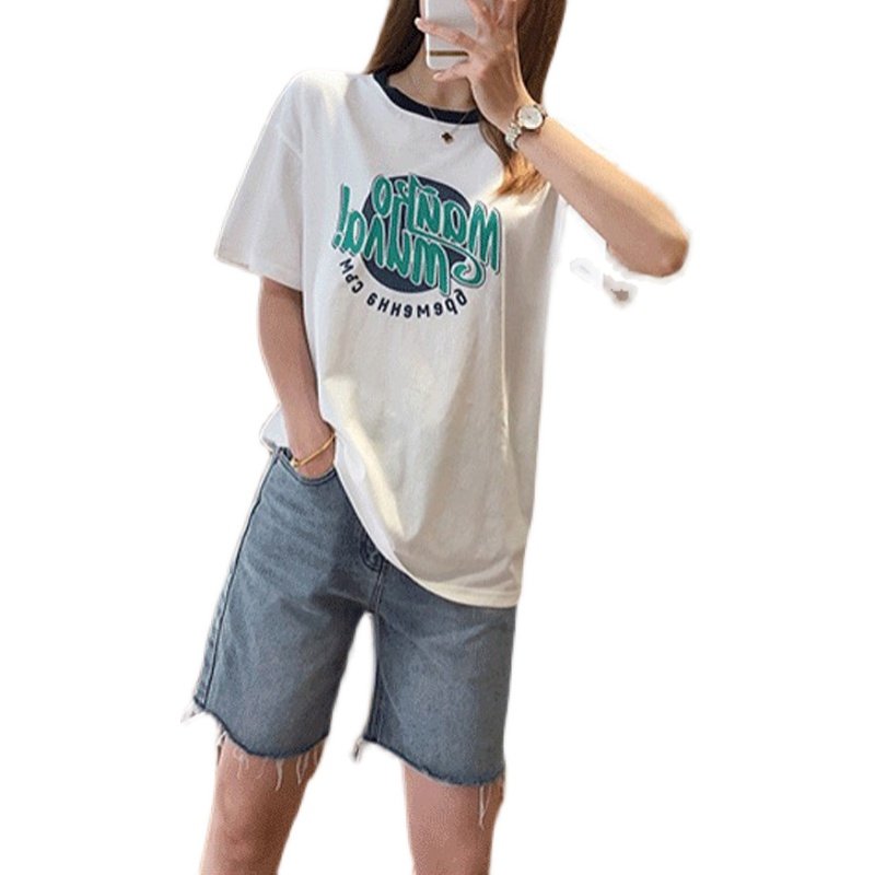 Five-inch denim shorts for women's summer 2022: Thin, high-waisted, loose, spicy, wide-leg, slimming mid-length pants, trendy on Instagram Item Picture