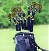 1 set wool knit golf clubs set fairway wood headcovers cover